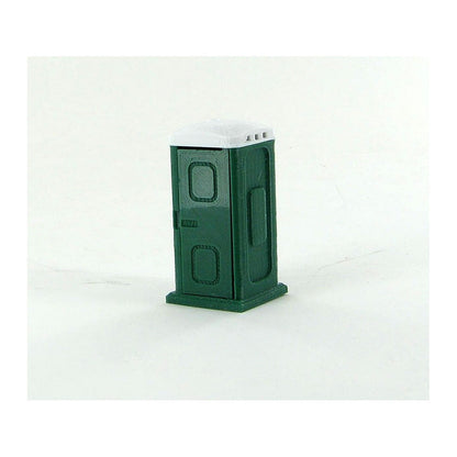 3D To Scale 50-141-DG 1/50 – Porta-Potty Green/White Diorama Prop