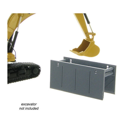 3D To Scale 50-165-GY 1/50 – Trench Box Guard Gray Safety Prop