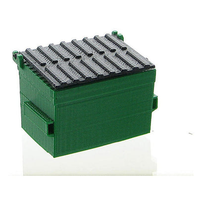 3D To Scale 50-230-GR 1/50 – Trash Dumpster Green Diorama Accessory