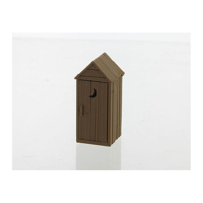 3D To Scale 64-142-WD 1/64 – Rustic Outhouse Wood Tone Diorama Prop