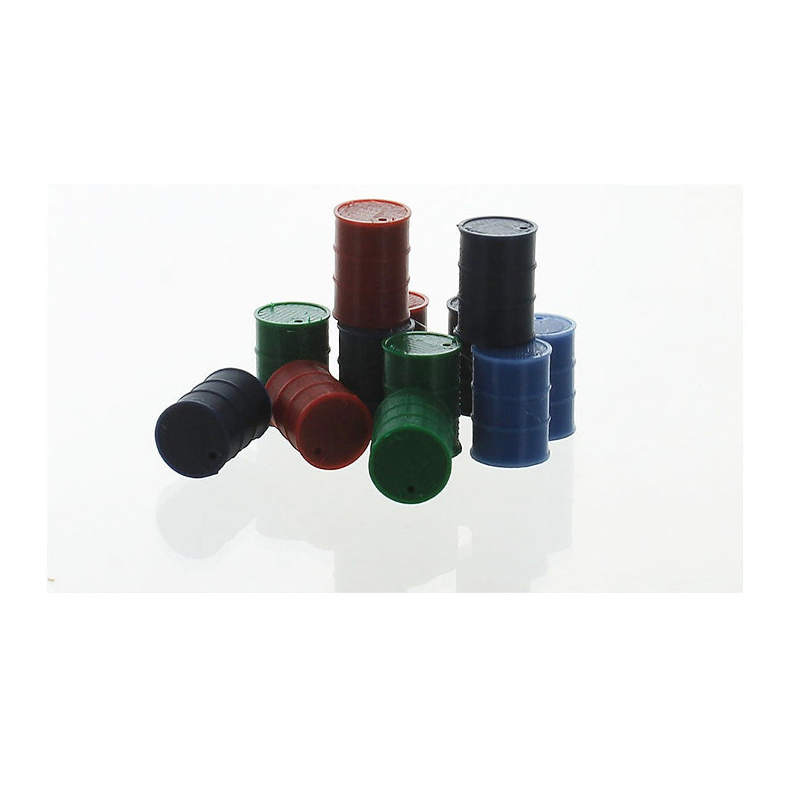 3D To Scale 64-240-AS 1/64 – Barrels 55gal 12pk Assorted Colors Props
