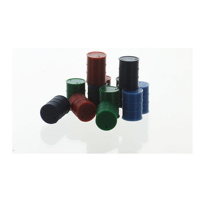 3D To Scale 64-240-AS 1/64 – Barrels 55gal 12pk Assorted Colors Props