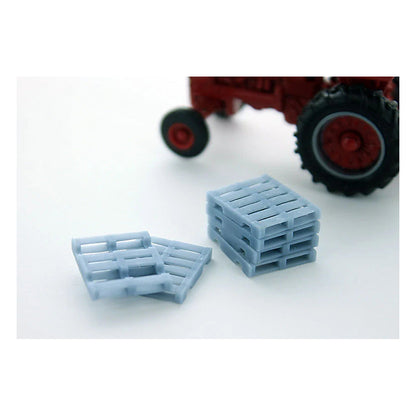 3D To Scale 64-242-GY 1/64 – Freight Pallets 6pk Gray Diorama Accessory