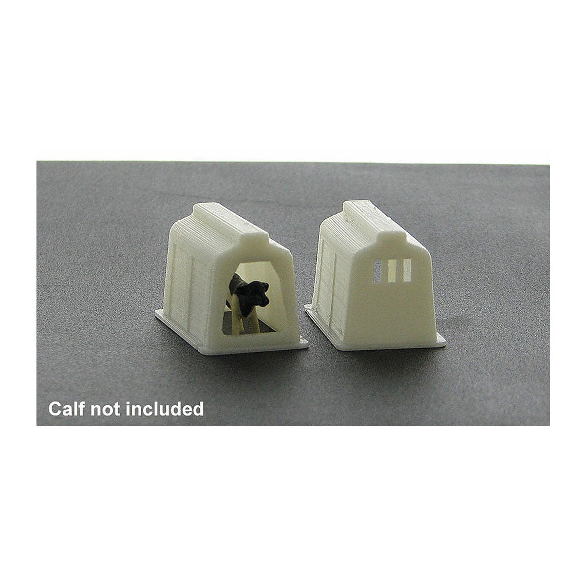 3D To Scale 64-335-WT 1/64 – Poly Calf Shelter 2pk White Scene Detail