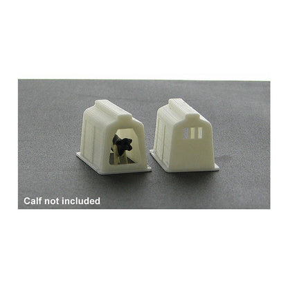 3D To Scale 64-335-WT 1/64 – Poly Calf Shelter 2pk White Scene Detail