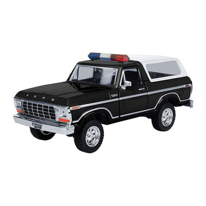 Motormax 76983BK 1/24 Scale Police - 1978 Ford Bronco Hard Top