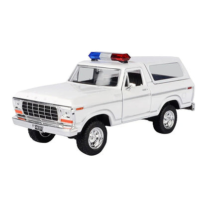 Motormax 76983WT 1/24 Scale Police - 1978 Ford Bronco Hard Top