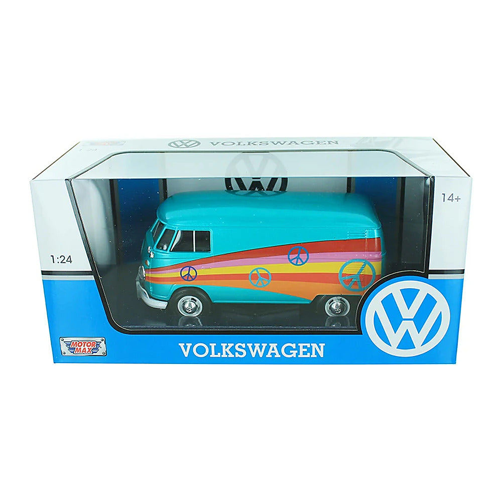 Motormax 79583 1/24 Scale Volkswagen Type 2 T1 Peace Cargo Van