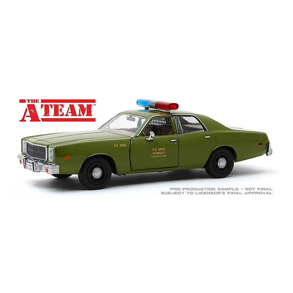 Greenlight 84103 1/24 Scale US Army Police - 1977 Plymouth Fury