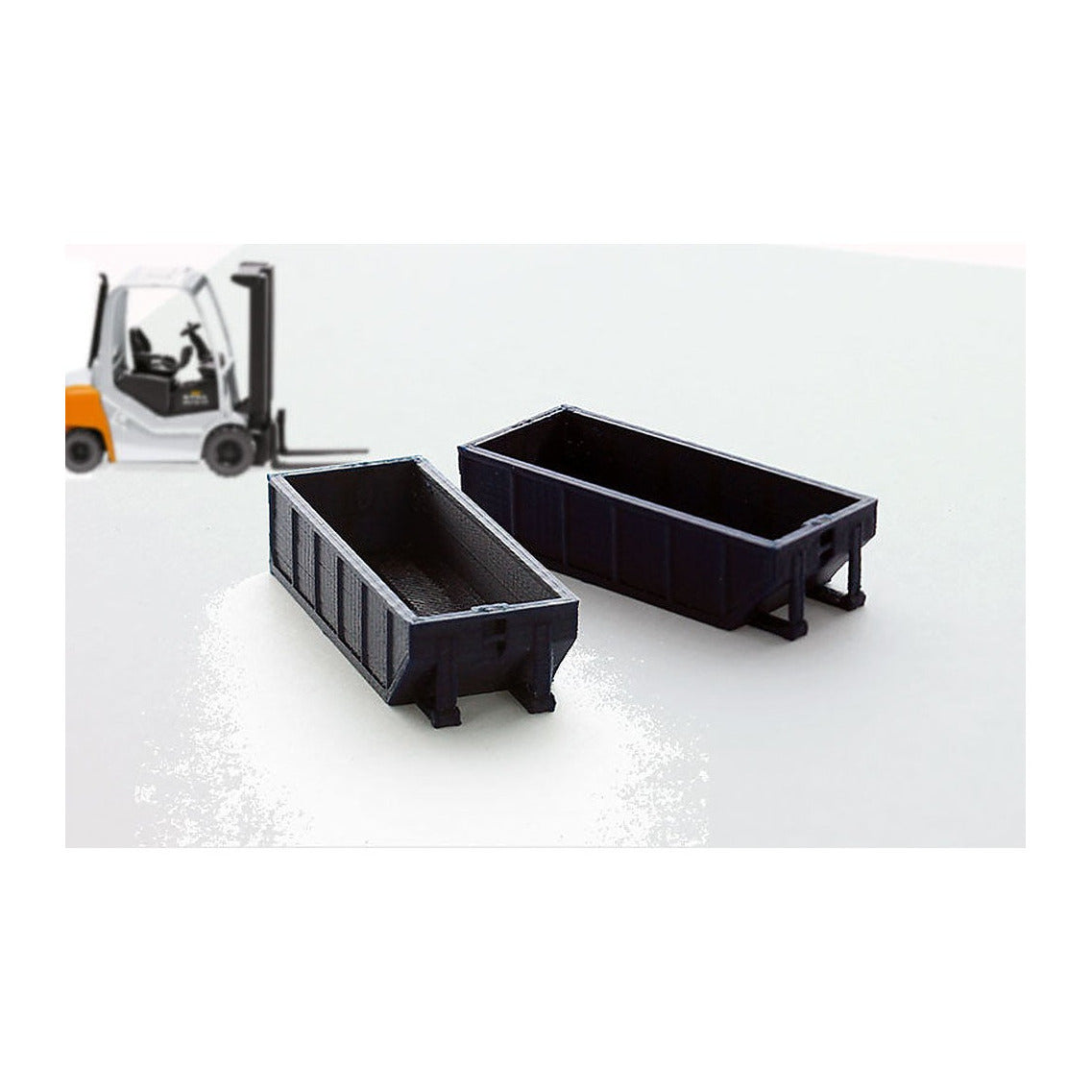 3D To Scale 87-235-DB 1/87 – Rolloff Dumpster 15yds Dark Blue Diorama