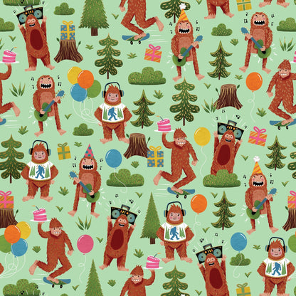 Bigfoot Party Birthday Gift Wrap by Present Paper