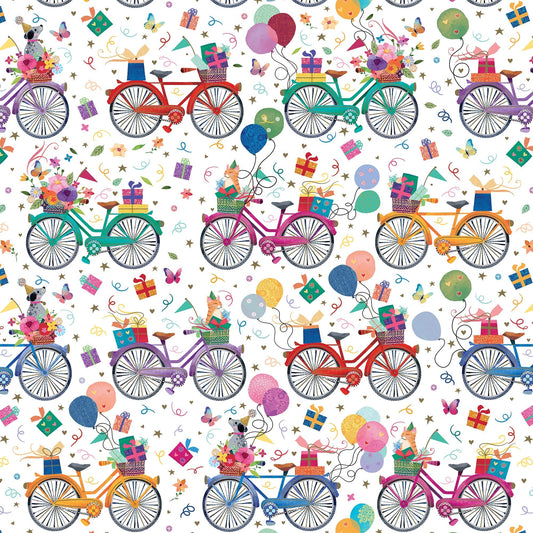 Birthday Bicycles Gift Wrap by Present Paper