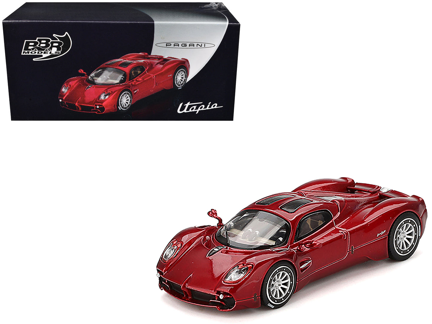 Pagani Utopia Dubai Red 1/64 Diecast Model Car by BBR  free shipping USA