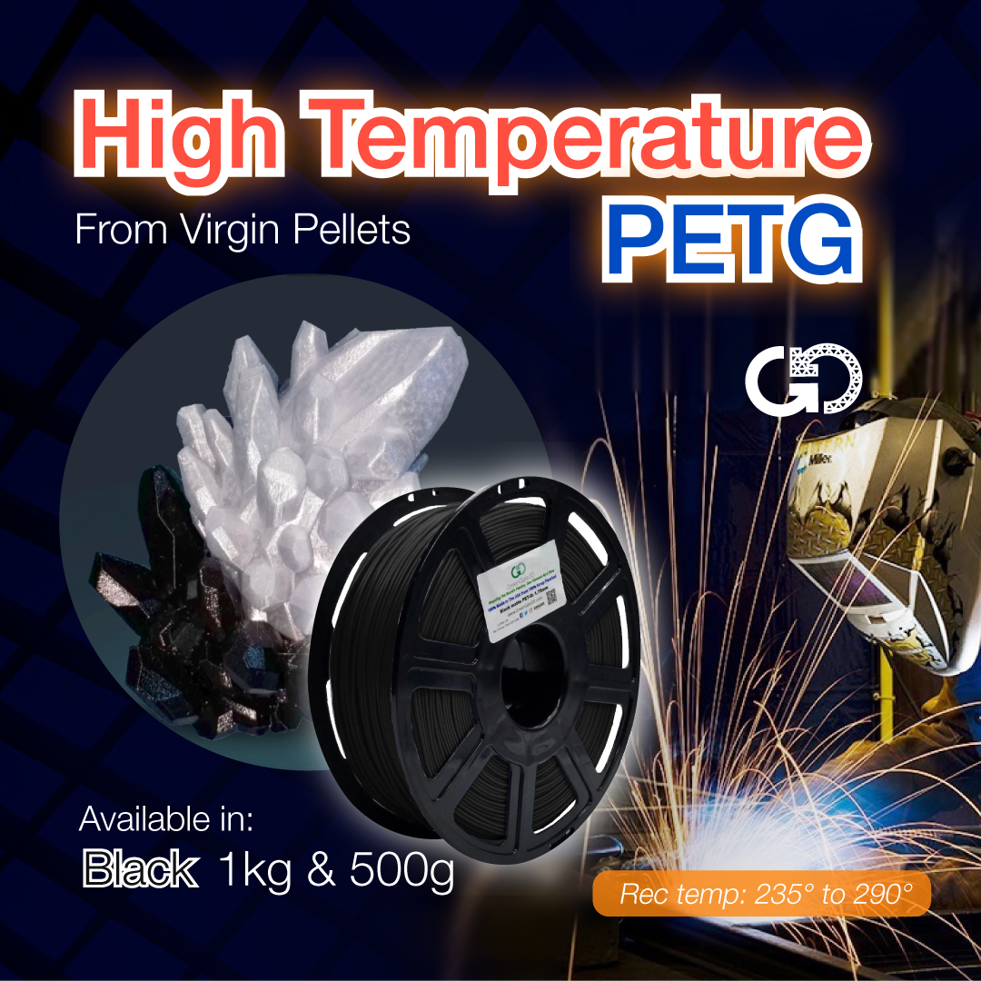 Black: High Temperature Virgin PET-G