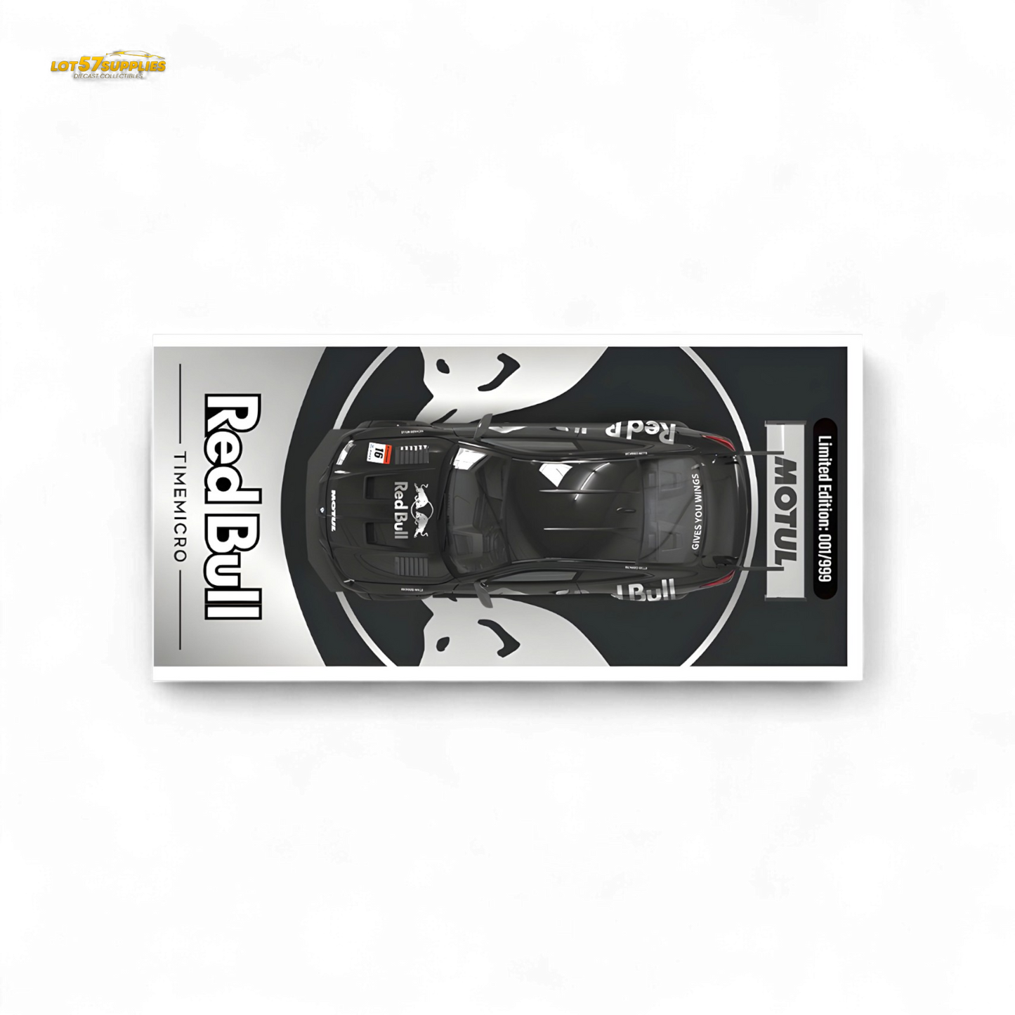 TimeMicro BMW M4 Modified Widebody Silver R e d B u l l - Figure Version 1:64