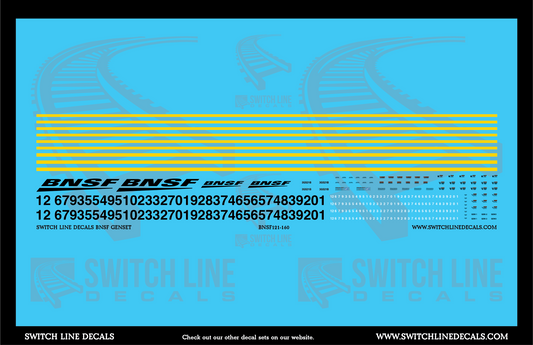 N Scale BNSF Genset Locomotive Decal Set