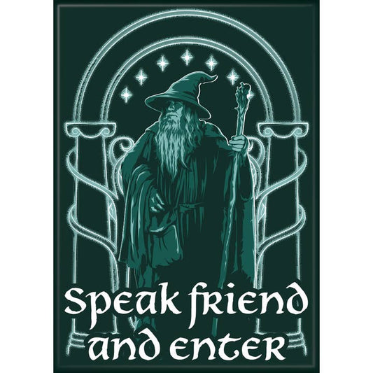 Ata-Boy Magnets: Refrigerator Magnet - 2.5" x 3.5" - Lord of the Rings - Gandalf - Speak Friend and Enter Doors of Durin