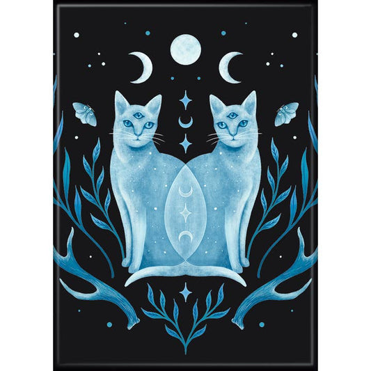Episodic Drawing: Symmetrical Two Cat Magnet