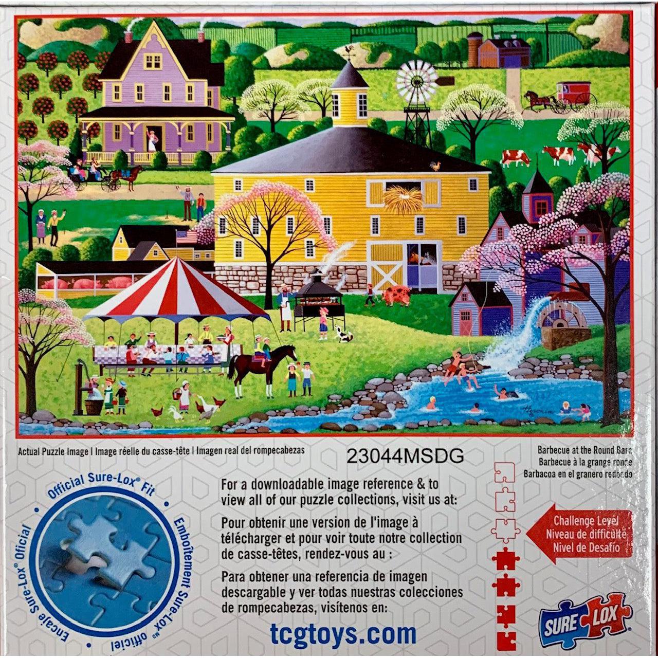 Barbecue at the Round Barn Americana 500 Piece Jigsaw Puzzle Sure Lox
