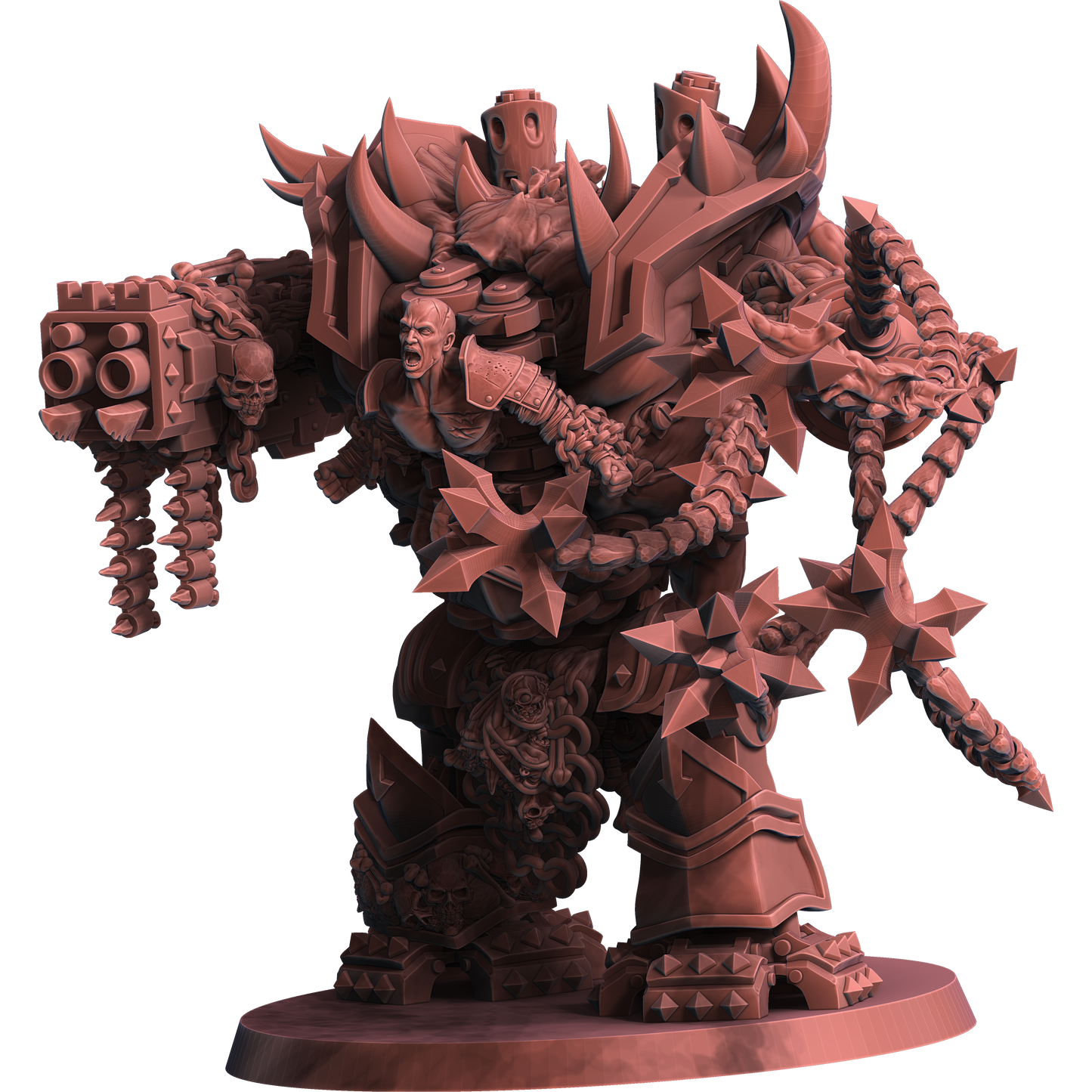 Chaos Wrath Juggernaut Multipart Set by WildMesh – Resin Printed Grimdark Sci-Fi Mini (28/32mm)