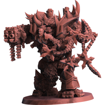 Chaos Wrath Juggernaut Multipart Set by WildMesh – Resin Printed Grimdark Sci-Fi Mini (28/32mm)