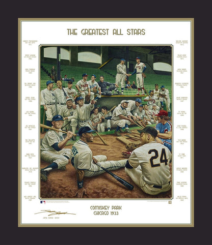 MLB Baseball's Greatest All-Stars Exclusive Dream Scene Framed Lithograph Artwork Print
