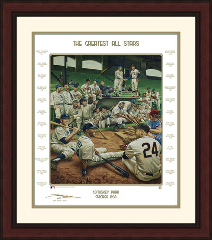 MLB Baseball's Greatest All-Stars Exclusive Dream Scene Framed Lithograph Artwork Print
