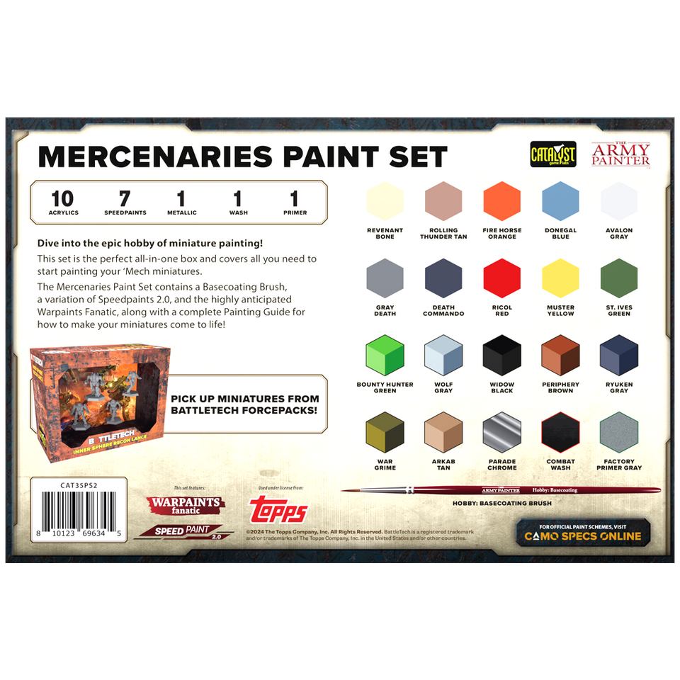 BattleTech: Mercenaries Paint Set