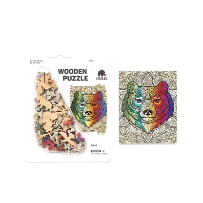 Bear 40 Piece Mini Wooden Jigsaw Puzzle Geek Toys