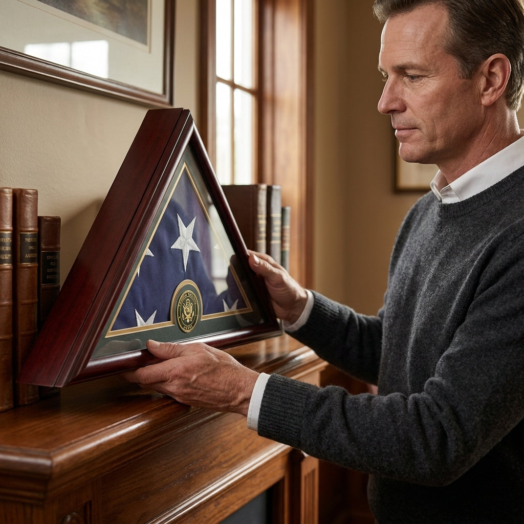 Army Flag Display Case Box, 5x9 Burial