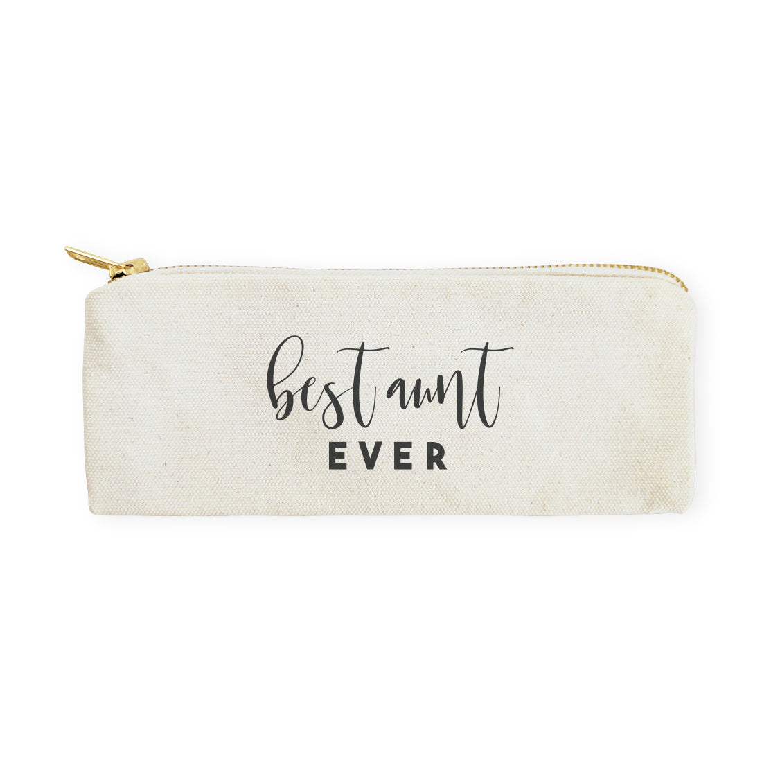 Best Aunt Ever Cotton Canvas Pencil Case and Travel Pouch by The Cotton & Canvas Co.