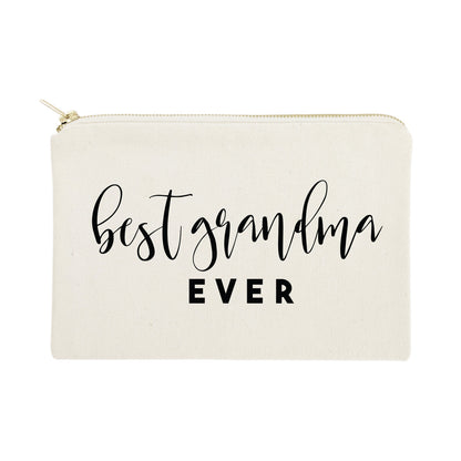 Best Grandma Ever Cotton Canvas Cosmetic Bag by The Cotton & Canvas Co.