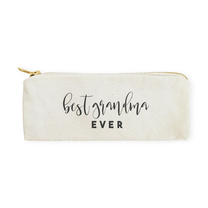 Best Grandma Ever Cotton Canvas Pencil Case and Travel Pouch by The Cotton & Canvas Co.