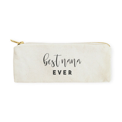 Best Nana Ever Cotton Canvas Pencil Case and Travel Pouch by The Cotton & Canvas Co.