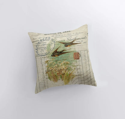 Birds | Pillow Cover | Bird Nest | Pillow | Farmhouse Decor | Home Decor | Throw Pillow | Gift for her | Cute Home Decor | Country Decor by UniikPillows