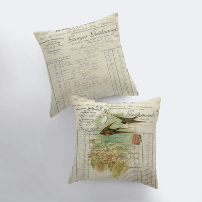 Birds | Pillow Cover | Bird Nest | Pillow | Farmhouse Decor | Home Decor | Throw Pillow | Gift for her | Cute Home Decor | Country Decor by UniikPillows