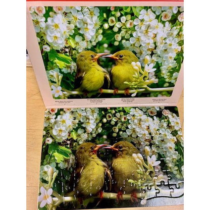 Birds in the Spring Garden 63 Piece Tray Jigsaw Puzzle Quokka