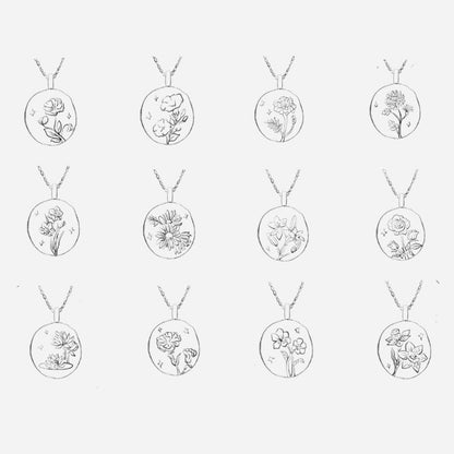 Narcissus Birth Flower Necklace - Dec by Little Sky Stone