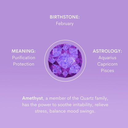 Amethyst Silver Charm by Little Sky Stone