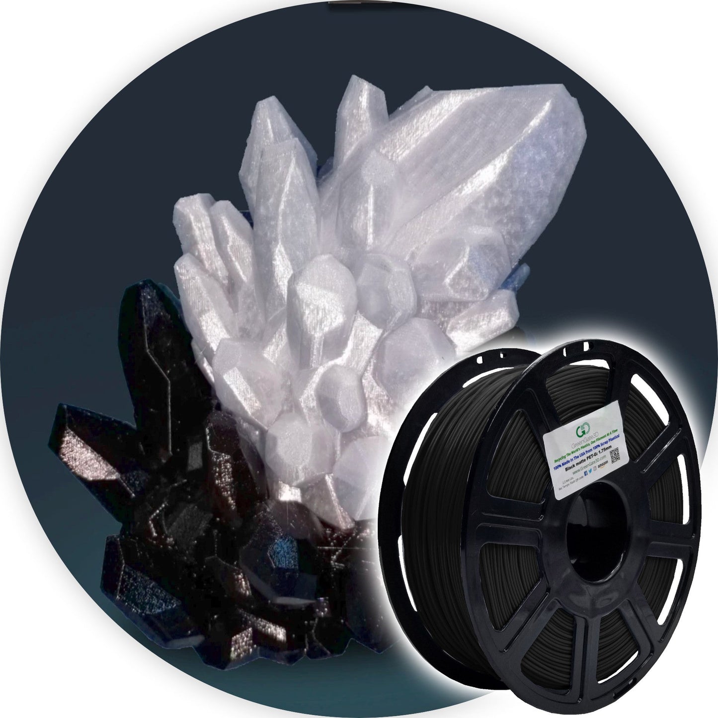 Black: Recycled PET-G  <mark> Now with 20% more, FREE! </mark>
