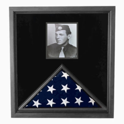 Photo Flag and Medal Display Case, Flag and Photo Frame.