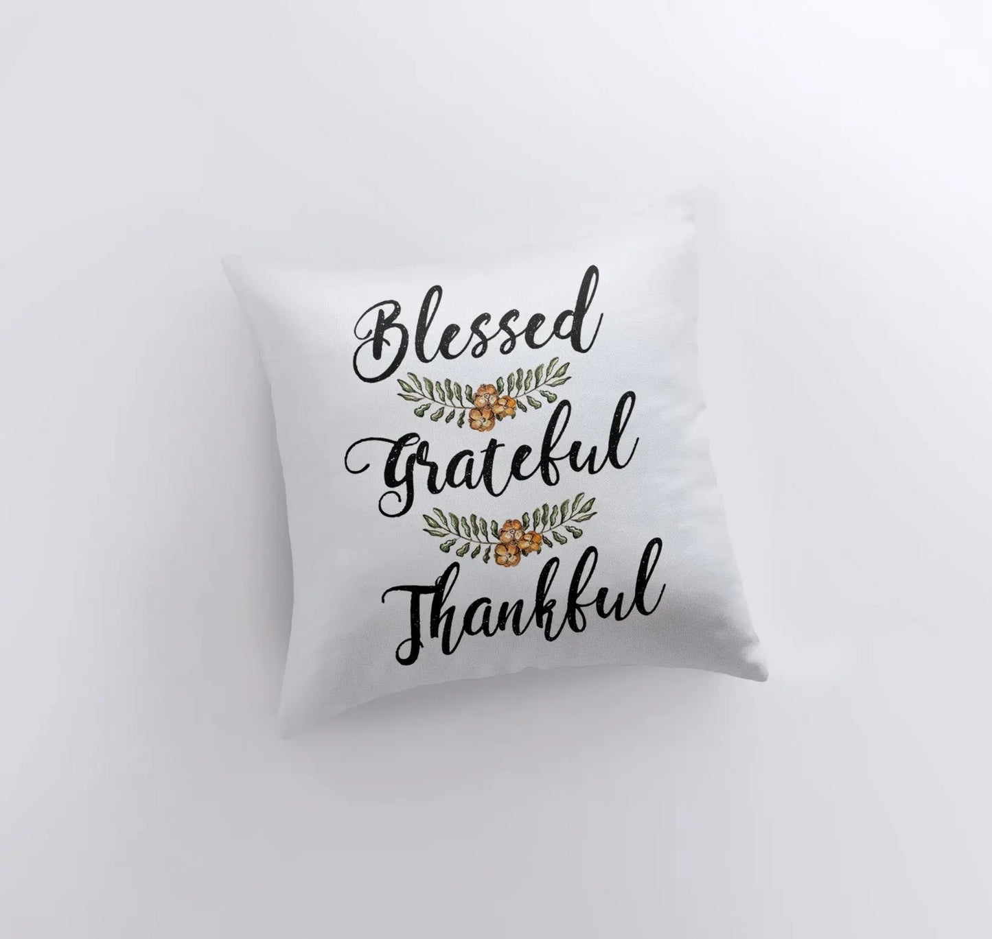 Blessed Grateful Thankful | Pillow Cover | Fall Decor | Cabin Decor Ideas | Fall Decoration | Thanksgiving Decor | Primitive Decor | Gift by UniikPillows