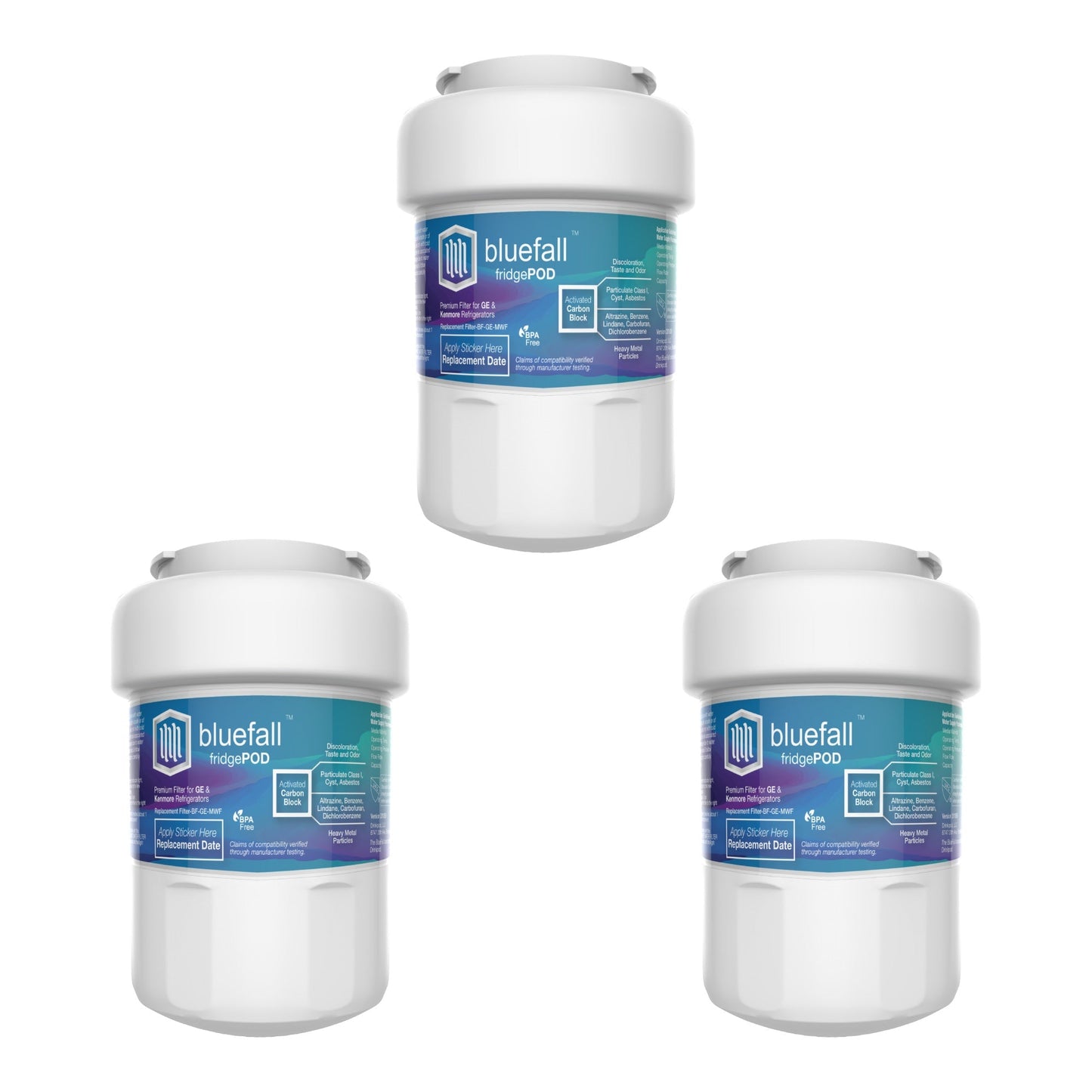 GE MWF Refrigerator Water Filter- Compatible by Bluefall by Drinkpod