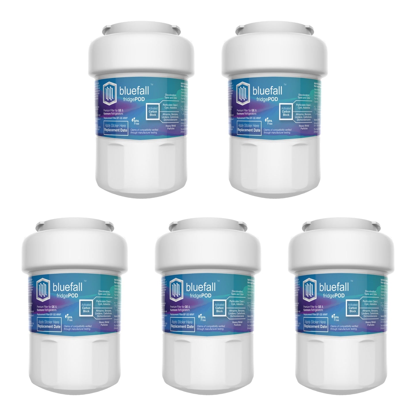 GE MWF Refrigerator Water Filter- Compatible by Bluefall by Drinkpod