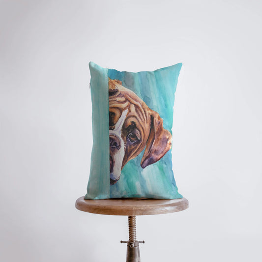 Boxer | Watercolor Boxer | 12x18 | Pillow Cover | Dogs | Home Decor | Custom Dog Pillow | Boxer | Dog Lover Gift | Dog Mom Gift | Pillows by UniikPillows