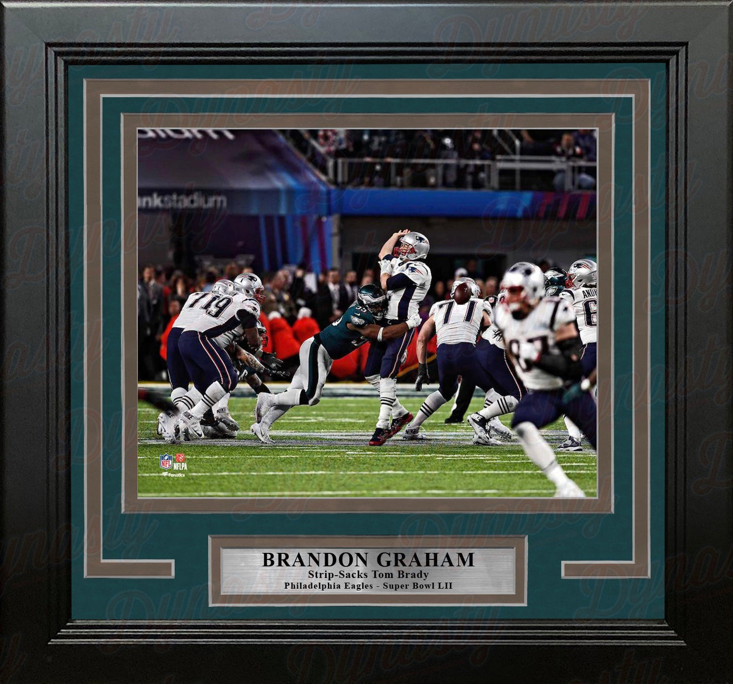 Brandon Graham Sacks Tom Brady Super Bowl LII Philadelphia Eagles 8" x 10" Framed Football Photo