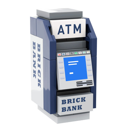 Brick Bank ATM - Minifig Scale Custom Set  - Made using LEGO® Parts