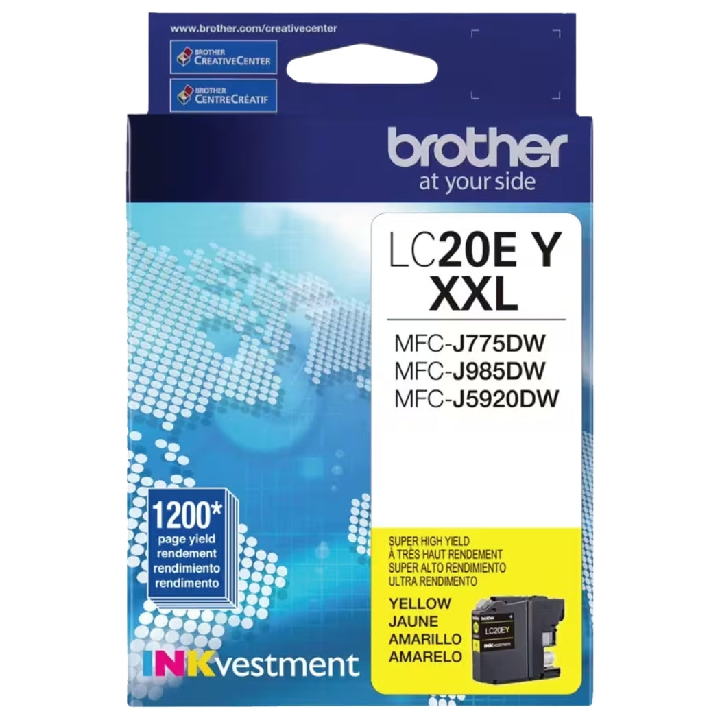 New, Pre-Owned - Brother LC20E Extra High Yield Yellow Ink Cartridge