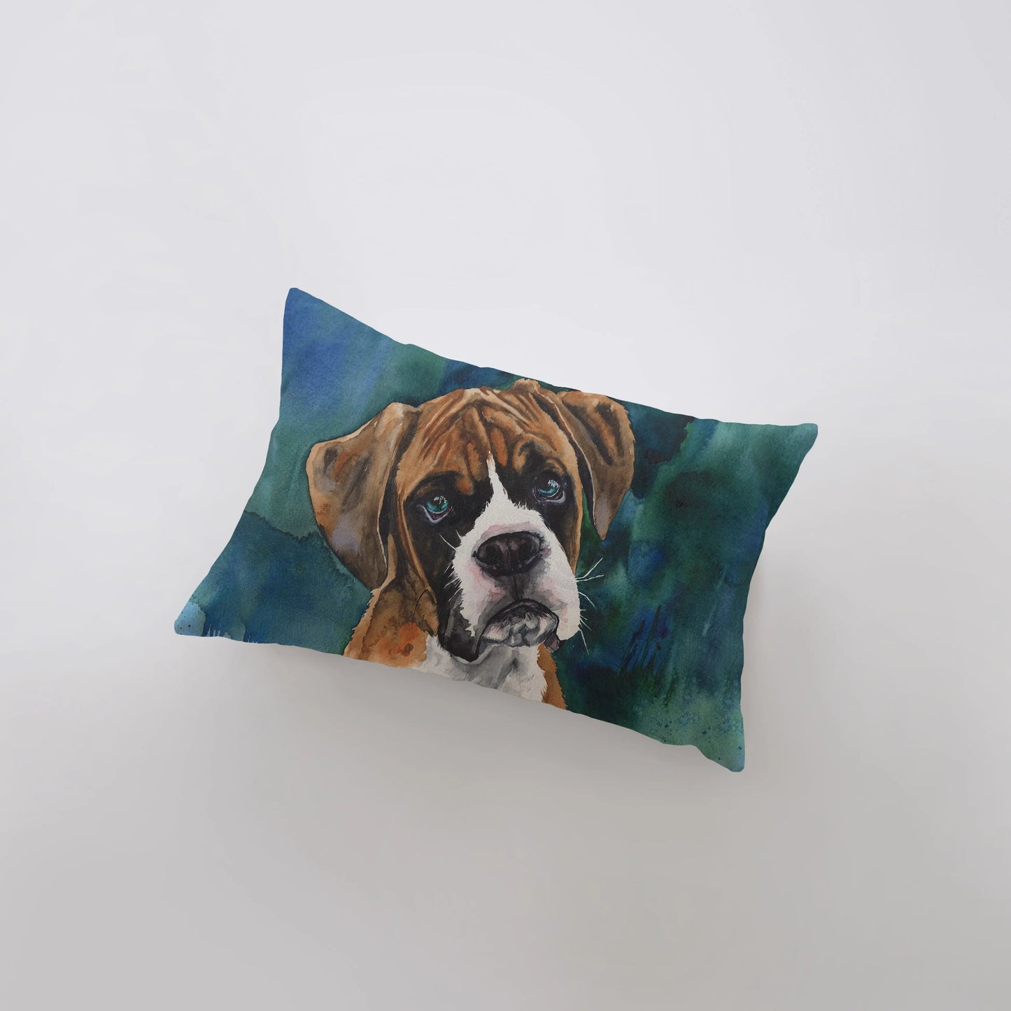Brown Watercolor Boxer | 18x12 | Pillow Cover | Dogs | Home Decor | Custom Dog Pillow | Boxer Mom | Dog Lover Gift | Dog Mom Gift | Pillows by UniikPillows