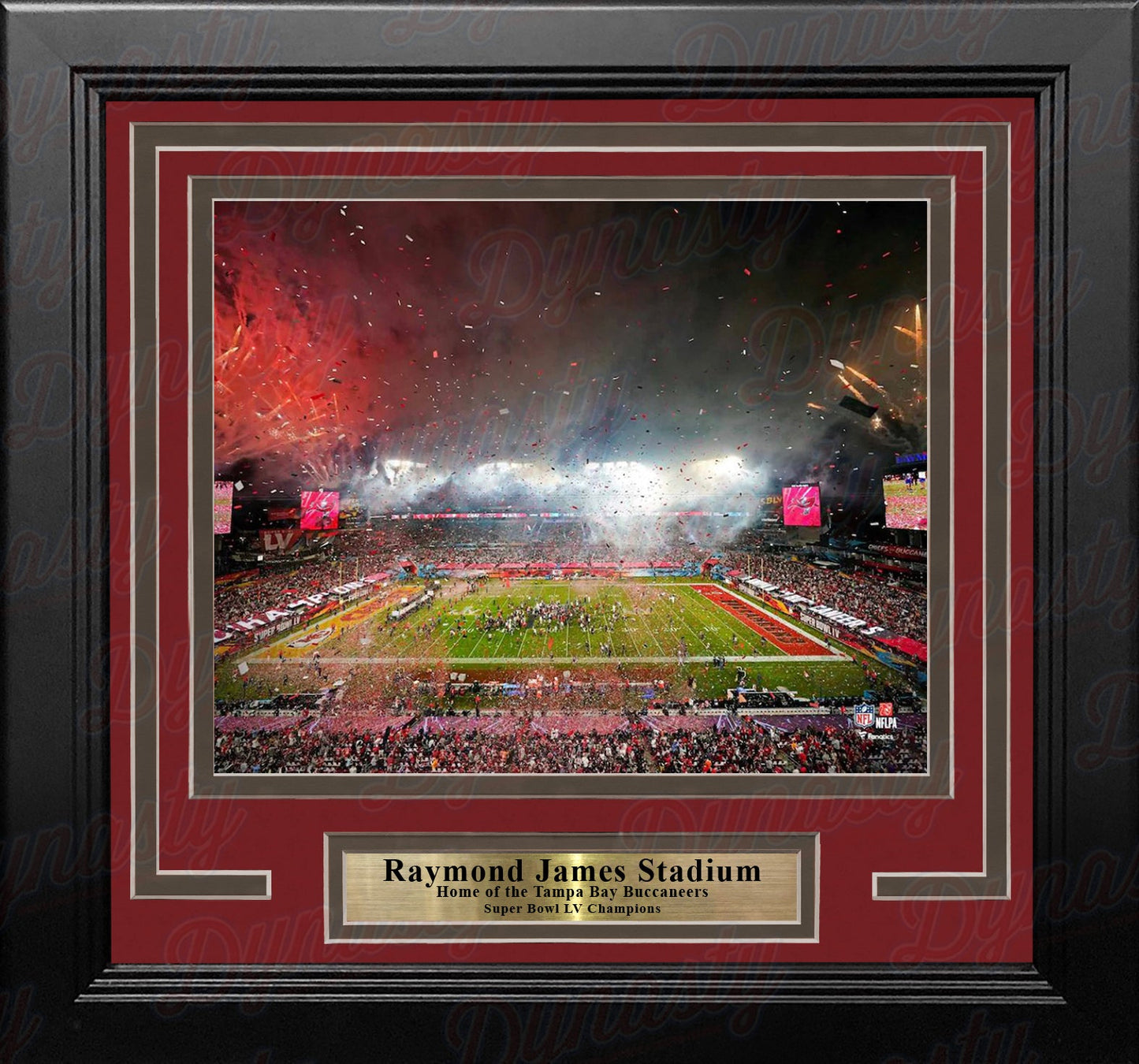 Tampa Bay Buccaneers Raymond James Stadium Super Bowl LV Celebration 8" x 10" Framed Football Photo